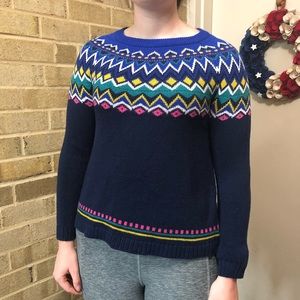 Old Navy Blue Fair aisle Sweater